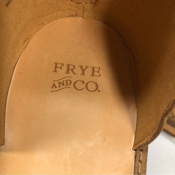 Frye and Co Leather Mixed Strap Stud Evie Sandals Flats 8.5 - Picture 6 of 9